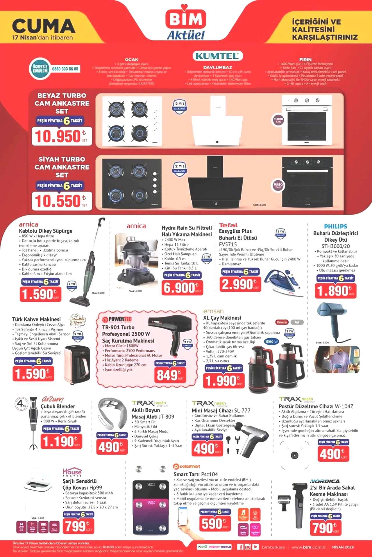 BİM Aktüel Kataloğu 17-24 Nisan 2026! Çadır çeşitleri, kamp sandalyesi, termos, televizyon ve klima geliyor