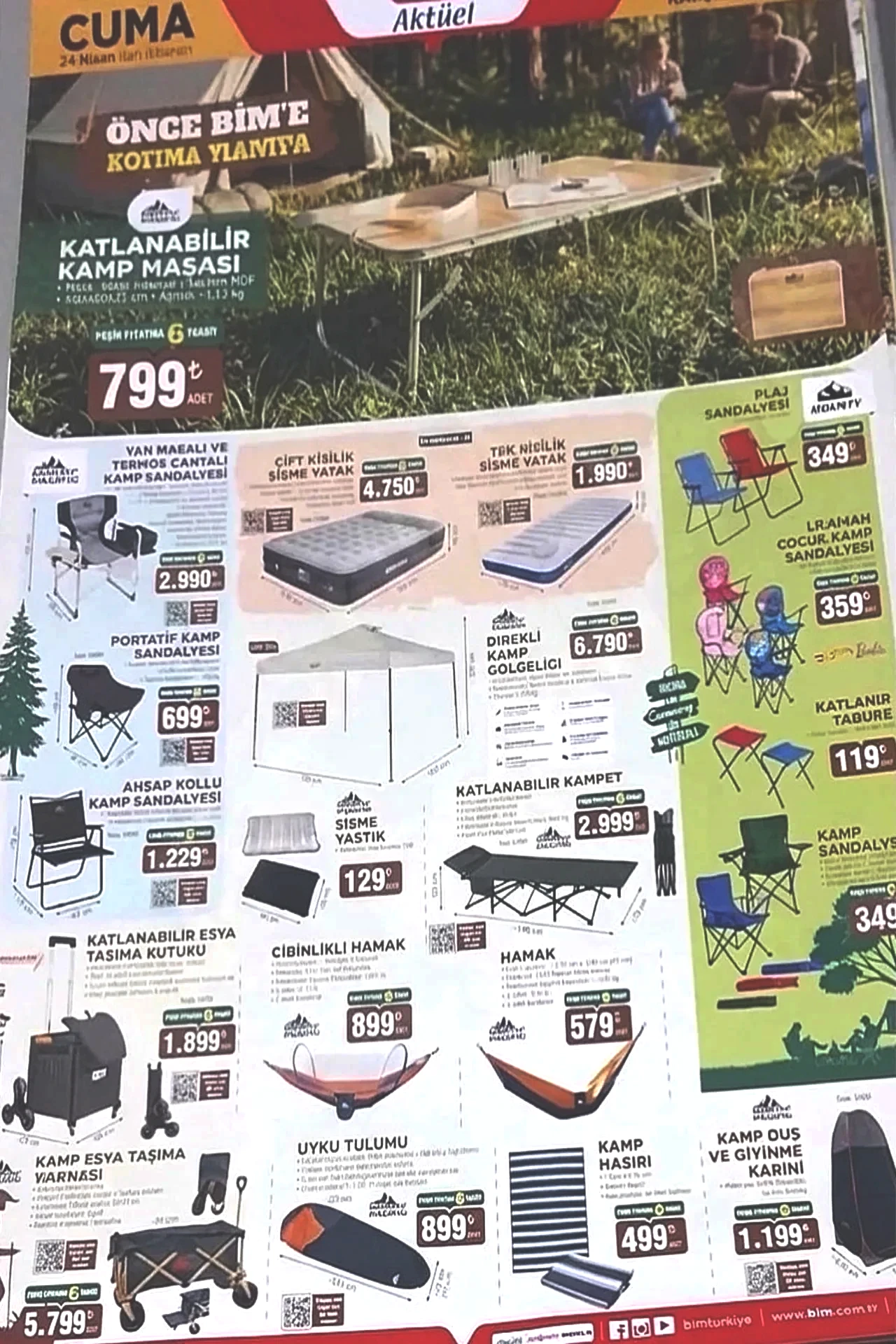 BİM Aktüel Kataloğu 17-24 Nisan 2026! Çadır çeşitleri, kamp sandalyesi, termos, televizyon ve klima geliyor
