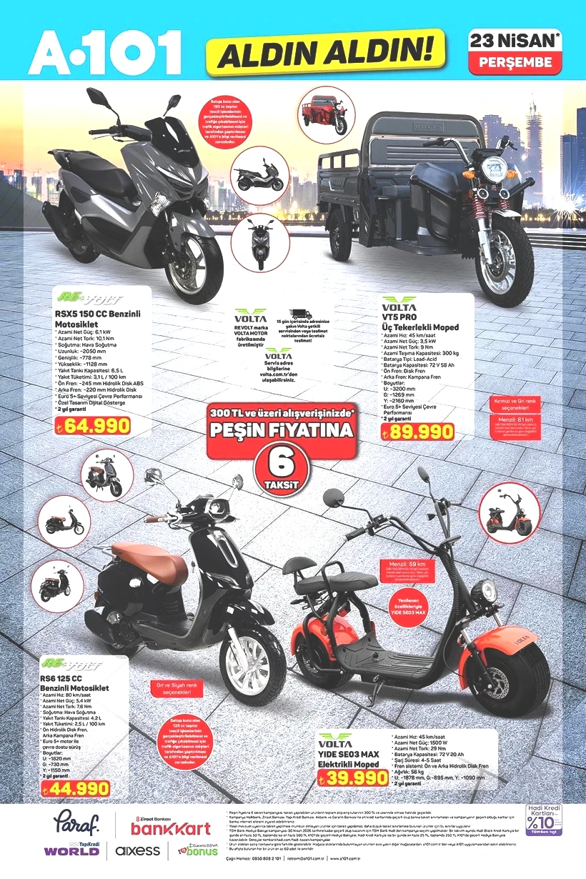A101 23 Nisan Perşembe Kataloğu 2026 Rengarenk Bisikletler Geliyor - Resim : 1