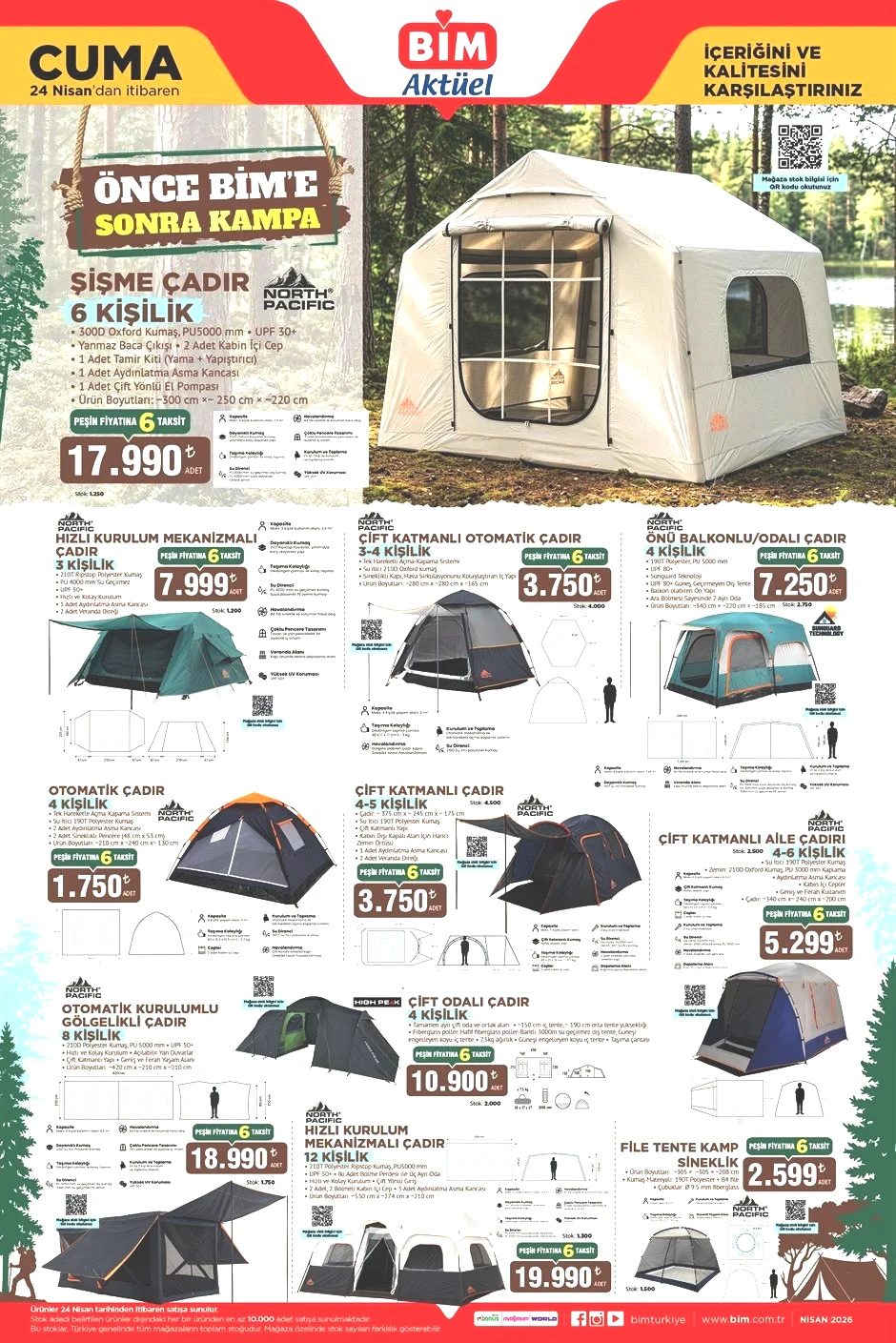 YEPYENİ KATALOG BİM AKTÜEL 21-22-24 NİSAN 2026 BROŞÜRÜ- İNDİRİMLİ ÜRÜNLER KATALOĞU || Bimde bu hafta neler var Bim afişi Şişme Çadır, Makaralı Çadır Aydınlatma Getiriyor